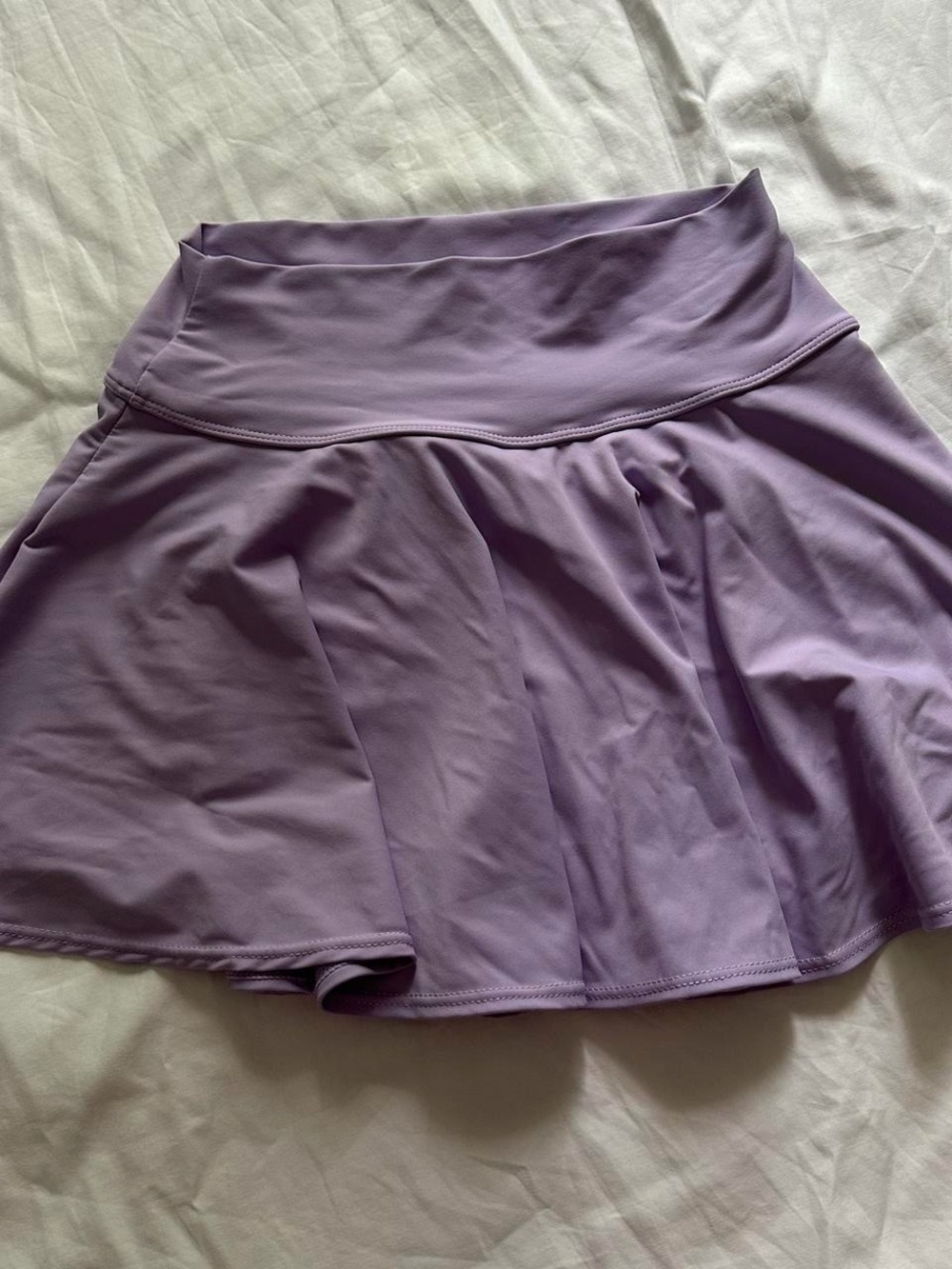Lavender Athletic Skirt with Built-In Shorts